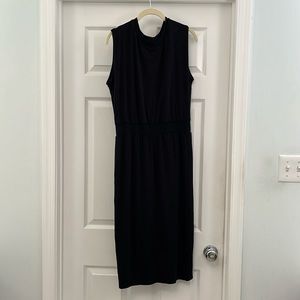 Athleta Santorini Cinch black modal dress, size medium